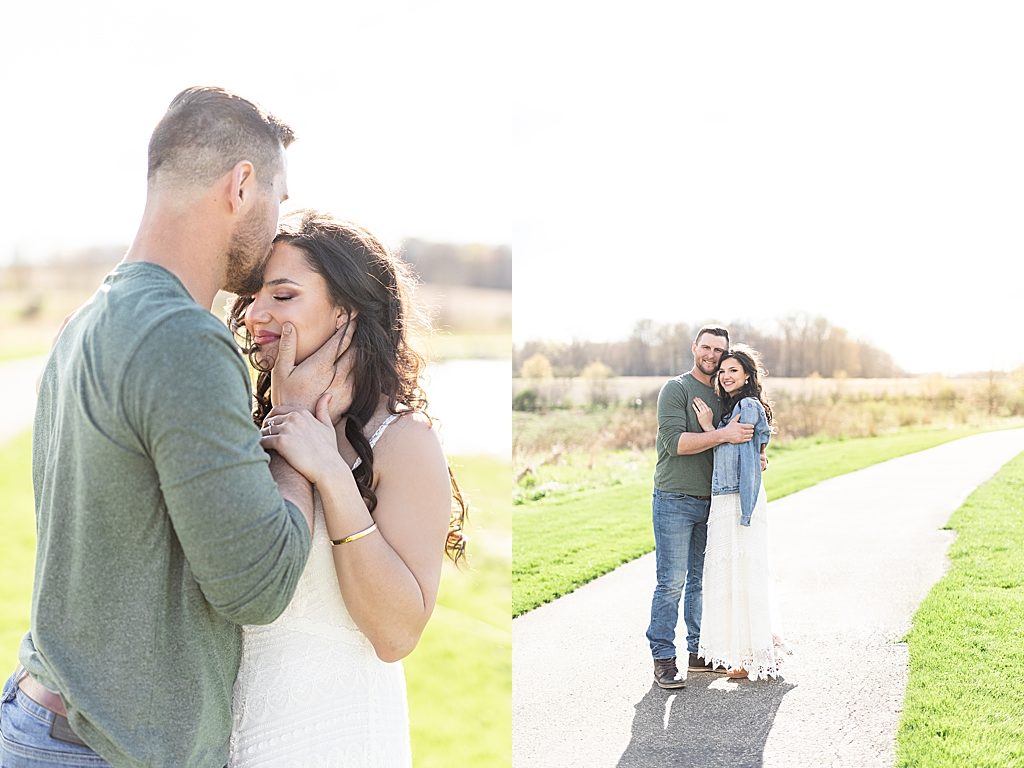 engagement session, engagement photography, canfield ohio, Mill Creek Metroparks, Experimental Farm, Ohio photographer, spring engagement, sunset, golden hour, Magnolia's on the Green