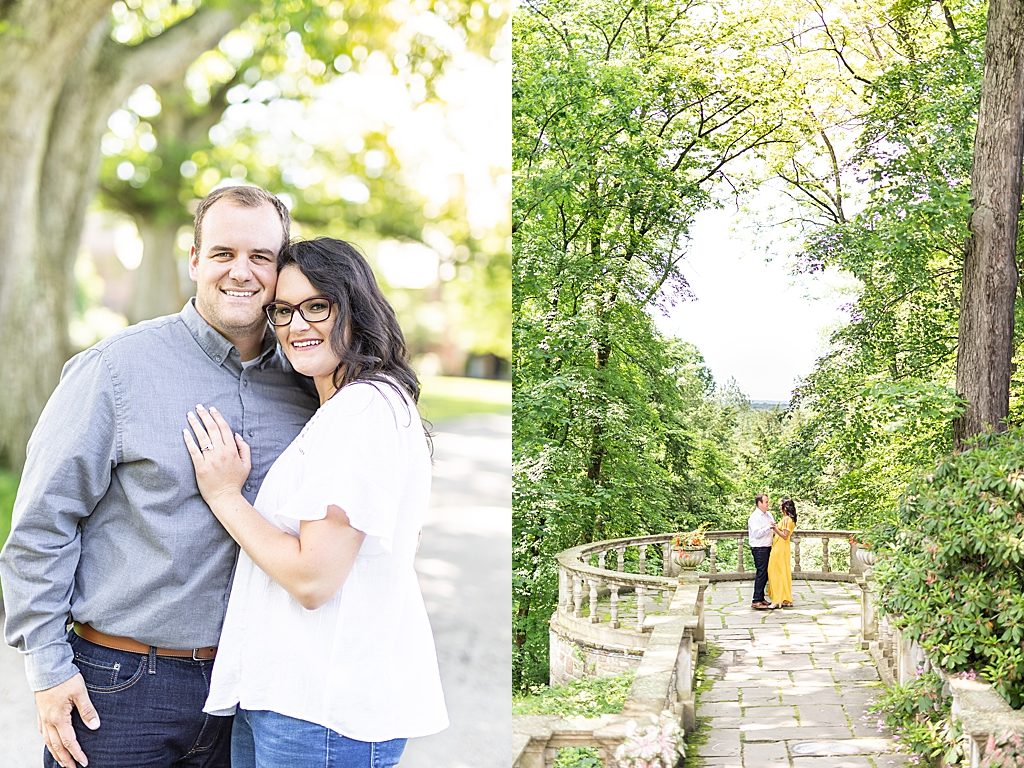 engagement session, engagement photography, Akron, Ohio, Akron wedding, Ohio, Stan Hywet Hall and Gardens, police couples, Canton, Ohio photographer, spring engagement, sunrise, golden hour