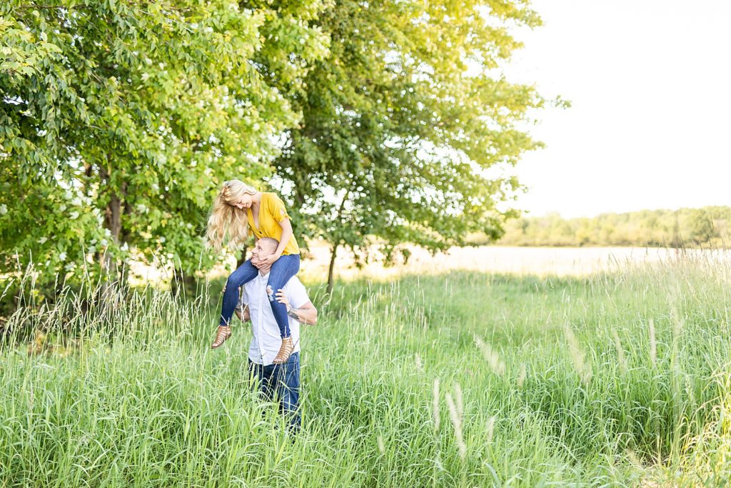 engagement session, engagement photography, canfield ohio, Mill Creek Metroparks, Experimental Farm, Ohio photographer, spring engagement, sunset, golden hour, florida wedding, air force