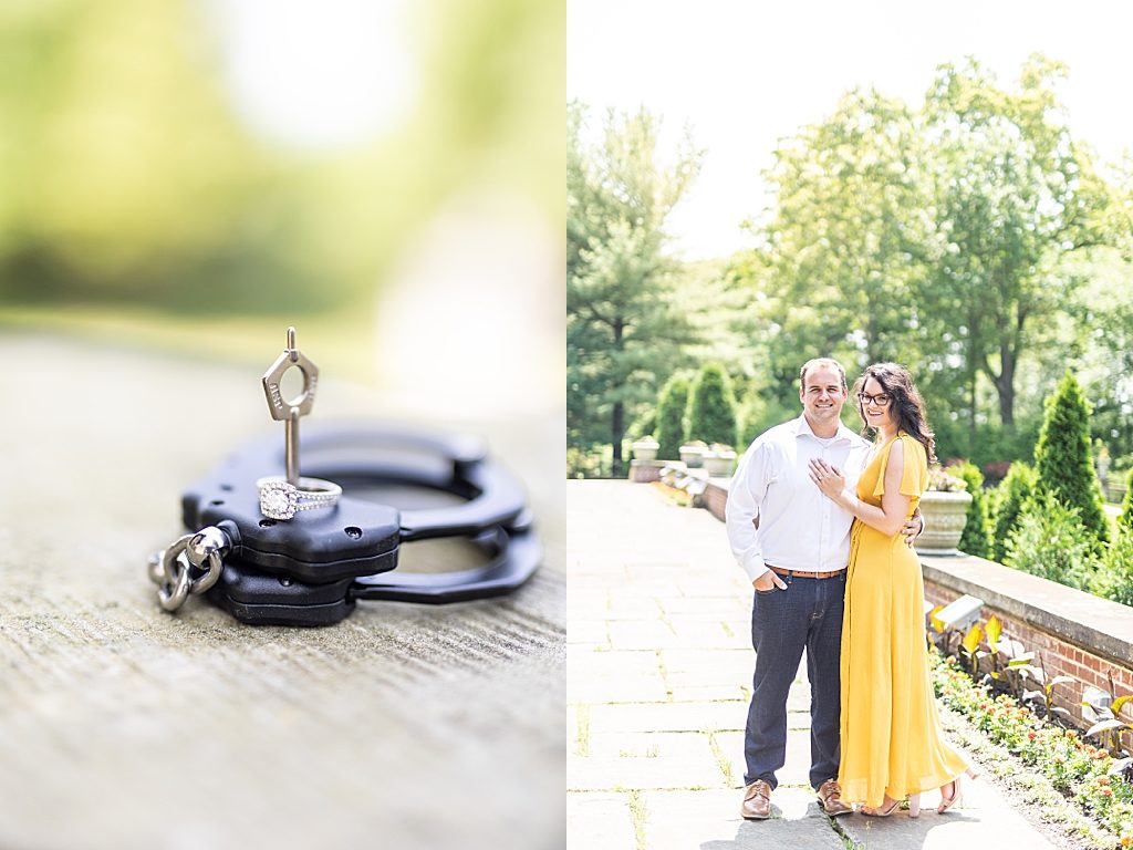engagement session, engagement photography, Akron, Ohio, Akron wedding, Ohio, Stan Hywet Hall and Gardens, police couples, Canton, Ohio photographer, spring engagement, sunrise, golden hour