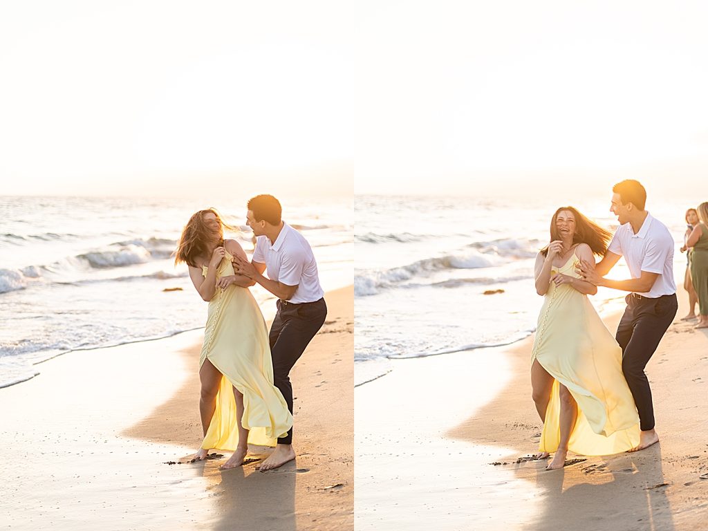 Sunset couple session in Santa Monica Pier in southern California - Sherr Weddings