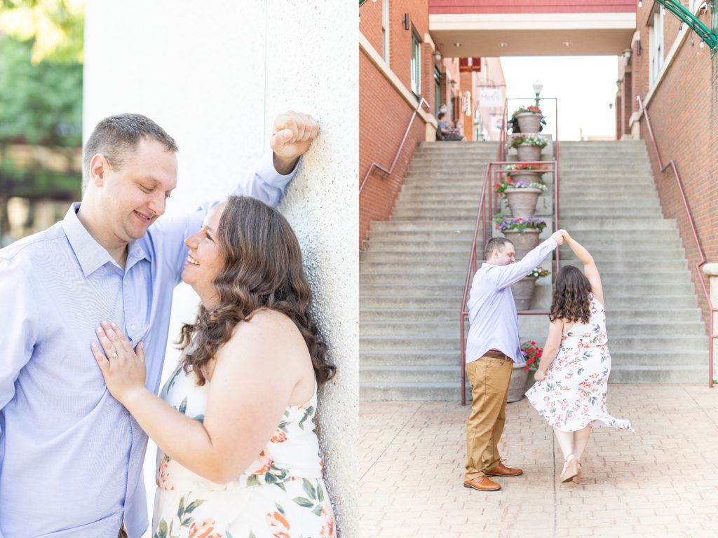 Downtown Kent, Ohio summer engagement session by luxury wedding and destination photographer, Bree Thompson Photography.
