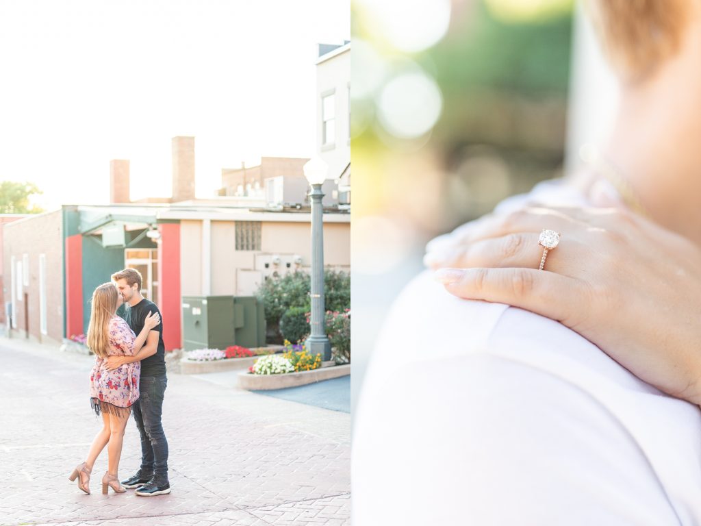 Downtown Kent, Ohio summer engagement session by luxury wedding and destination photographer, Bree Thompson Photography, based in Youngstown, Ohio and San Diego, California.