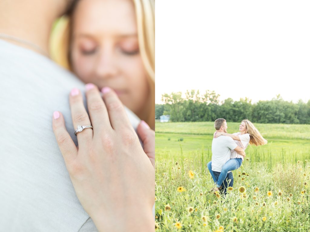 Akron, Ohio engaged couple, Alexis & Kyle’s, Uniontown summer engagement session by wedding photographer, Bree Thompson, based in Ohio & San Diego.