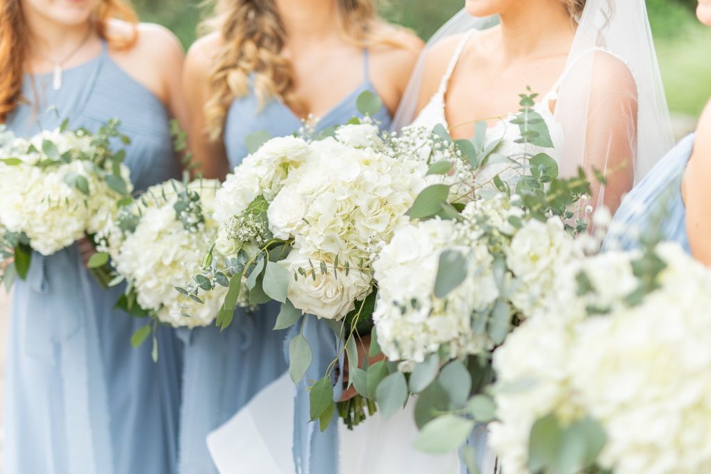 Samantha and Matthew Simko's Hudson, Ohio summer wedding at Highfield Event Center photographed by Bree Thompson Photography serving San Diego Luxury Wedding Photographer. Bride and bridesmaids florals by Bloom Floristy Cleveland and dresses by Azazie.