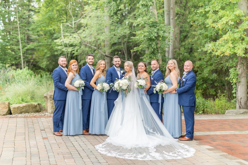 Samantha and Matthew Simko's Hudson, Ohio summer wedding at Highfield Event Center photographed by Bree Thompson Photography serving San Diego Luxury Wedding Photographer. Bridal Party portrait.