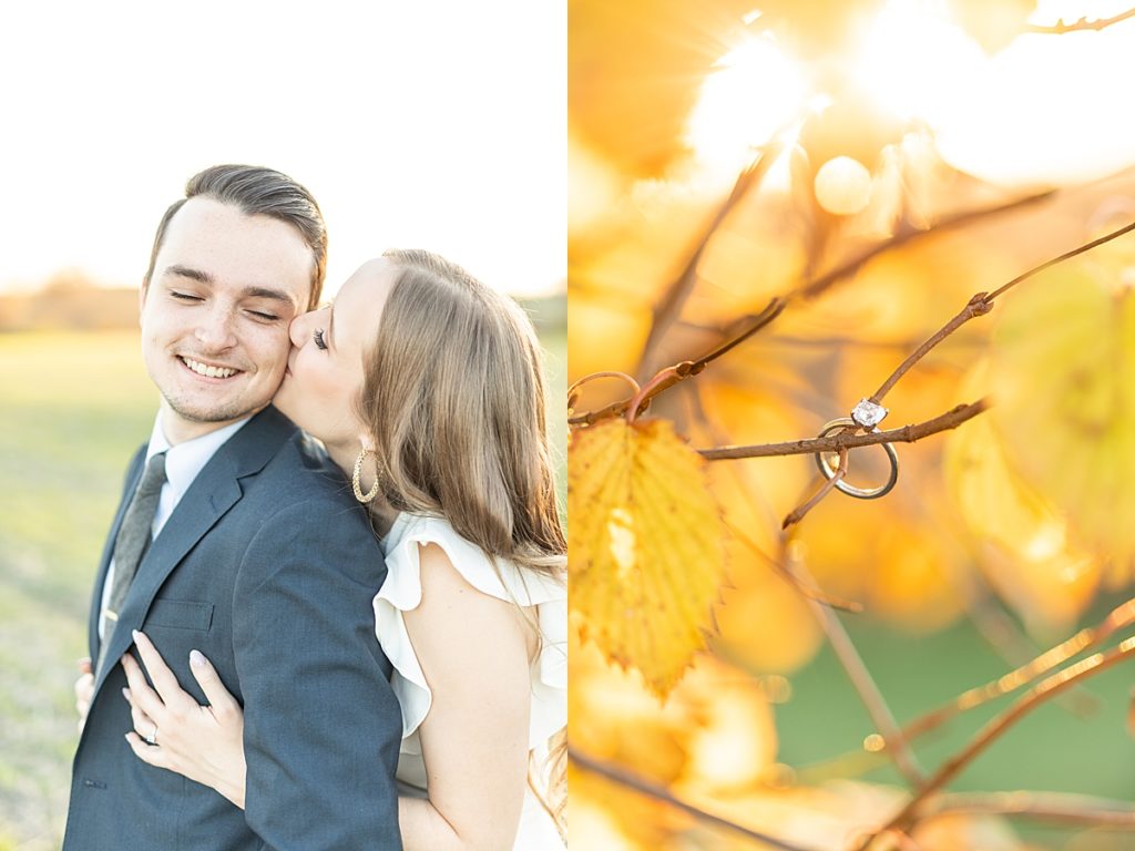 Mill Creek Metroparks Farm fall sunset engagement session for Andrea Beck and Matt Milligan. San Diego wedding photographer, Bree Thompson Photography.