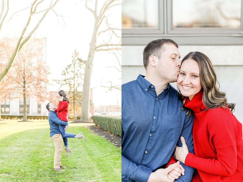 Pittsburgh, Pennsylvania couple, Brooke and Mike's, winter engagement session in Niles, Ohio.