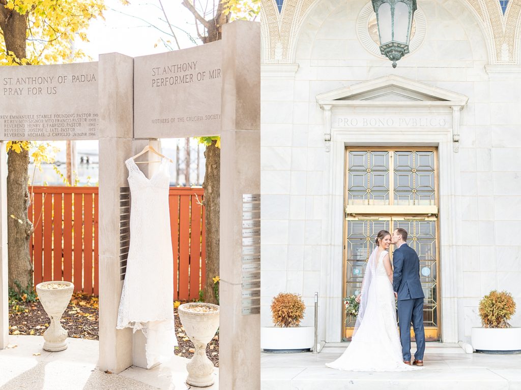 Elopement at Our Lady of Mount Carmel in Youngstown, Ohio for bride and groom, photographed by Bree Thompson.