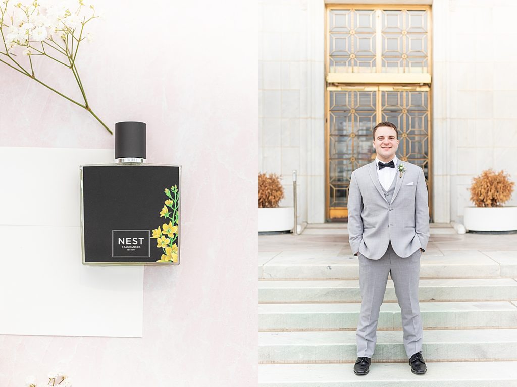 Groom and bride's perfume at The Butler Institute of American Art.
