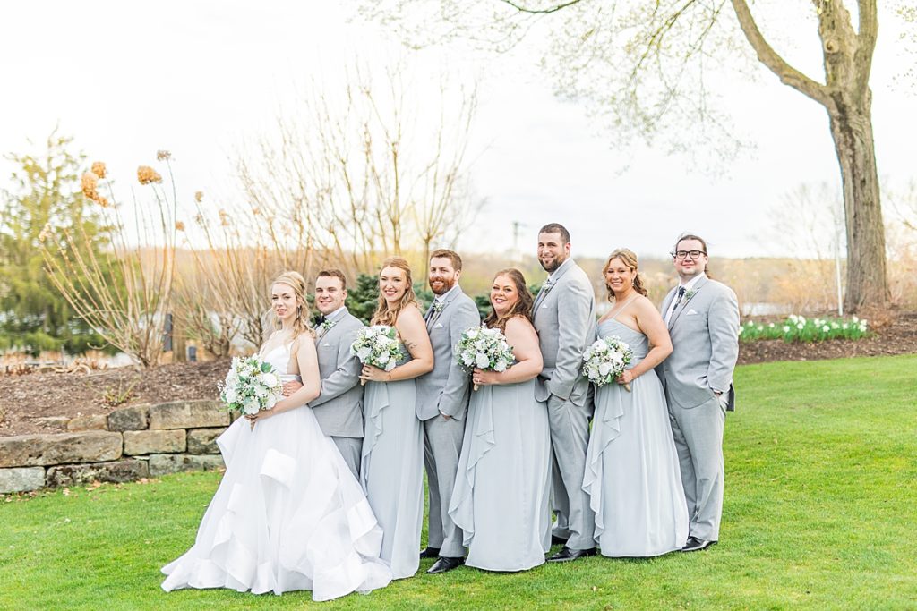 Wedding party at The Lake Club of Ohio photographed by Bree Thompson of Sherr Weddings.
