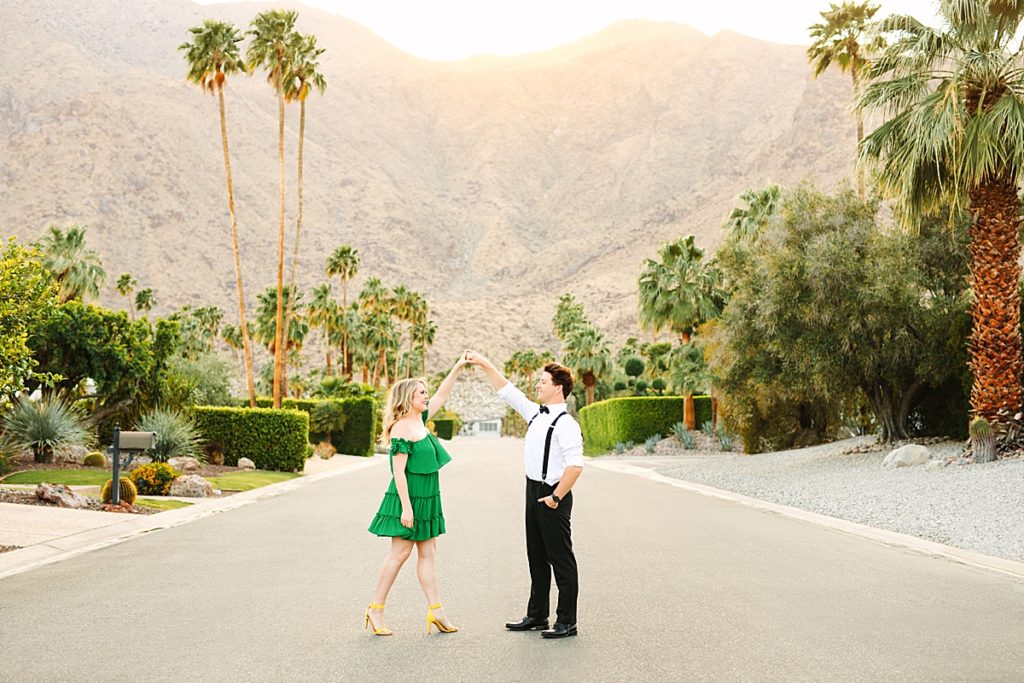Palm Springs engagement session with Hayes and Bree from Sherr Weddings by Mary Costa Photography.