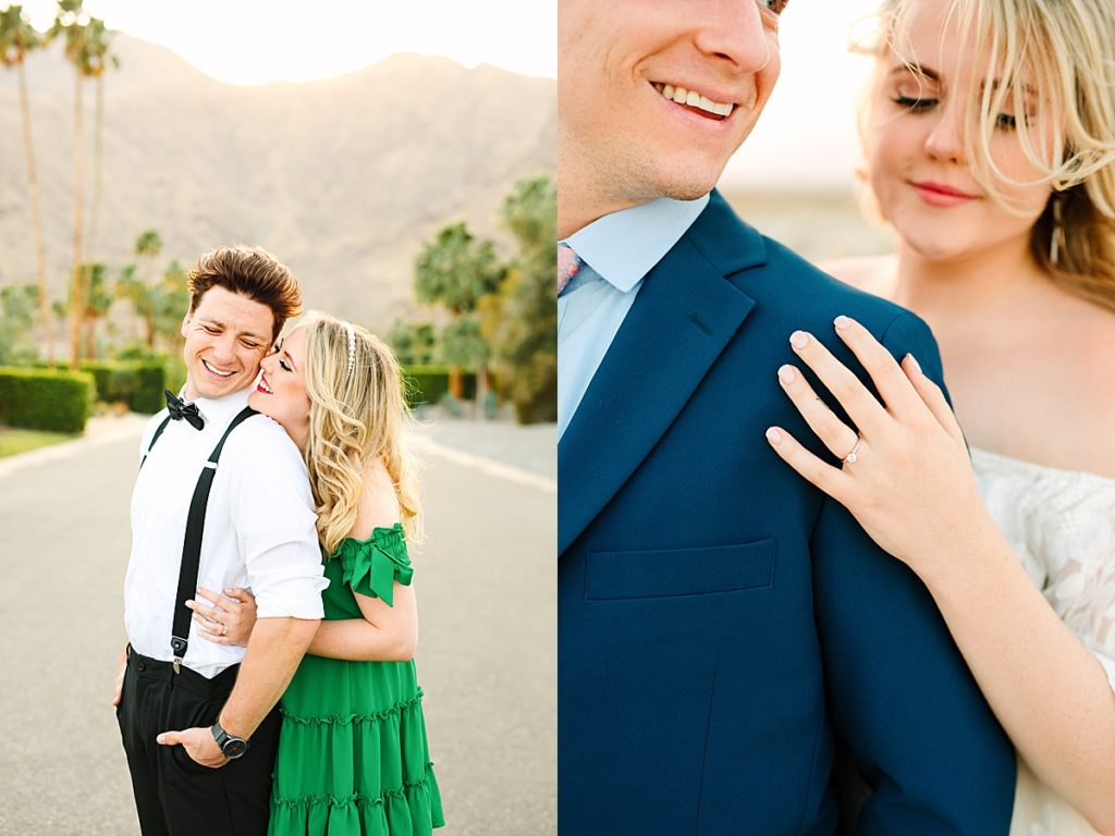 Bride and groom-to-be, Hayes and Bree's, engagement session in Los Angeles, California at sunset.