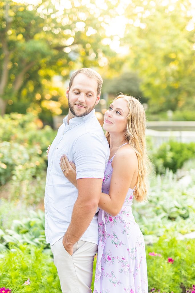 Kirsten Appel and Justyn Madick engagement session at Fellows Riverside Gardens in Mill Creek Park.