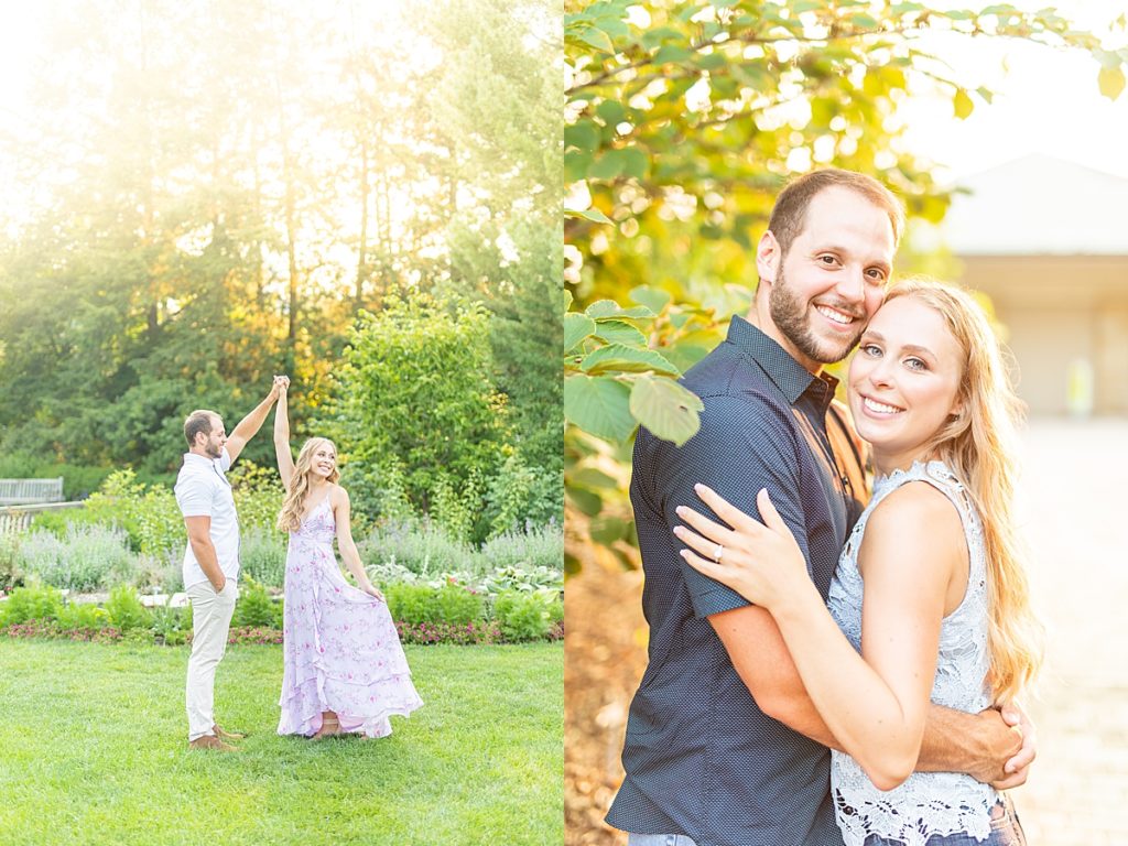 Spring sunset garden engagement session by Sherr Weddings based in San Diego, California.