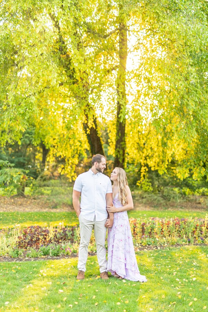 Spring sunset garden engagement session by Sherr Weddings based in San Diego, California.