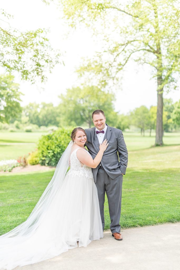 Summer purple Golf course wedding day at Silver Lake Country Club.