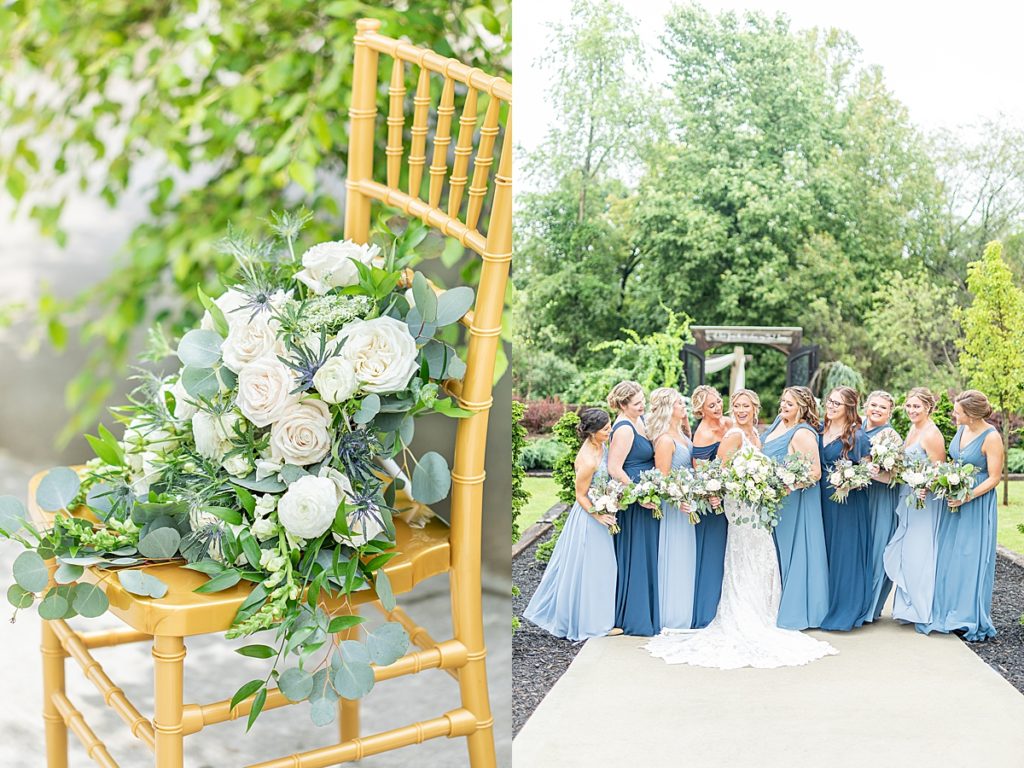 Laura & DJ’s blue summer wedding on a rainy day in Ohio photographed by Sherr Weddings.