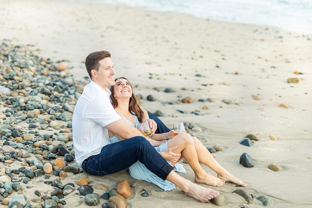 San Onofre beach engagement session in California with future bride and groom.
