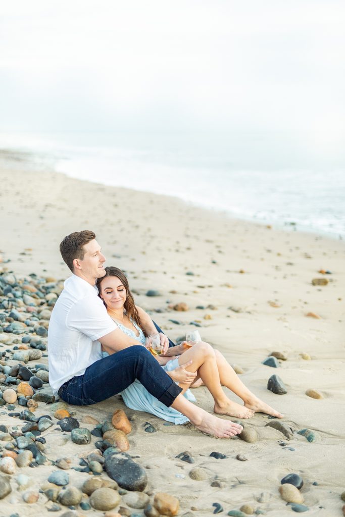 San Onofre beach engagement session in California with future bride and groom.