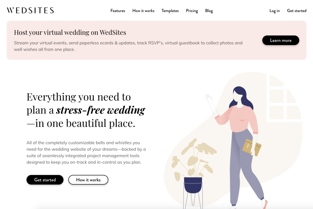 Wedsites home page. Everything you need to plan a stress-free wedding - in one beautiful place.