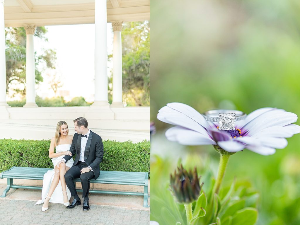 Engagement photography at San Diego Museum of Art by Sherr Weddings.