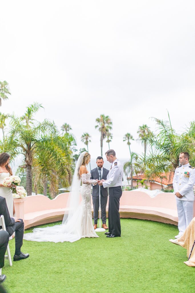 Wedding ceremony overlooking La Jolla's beach.