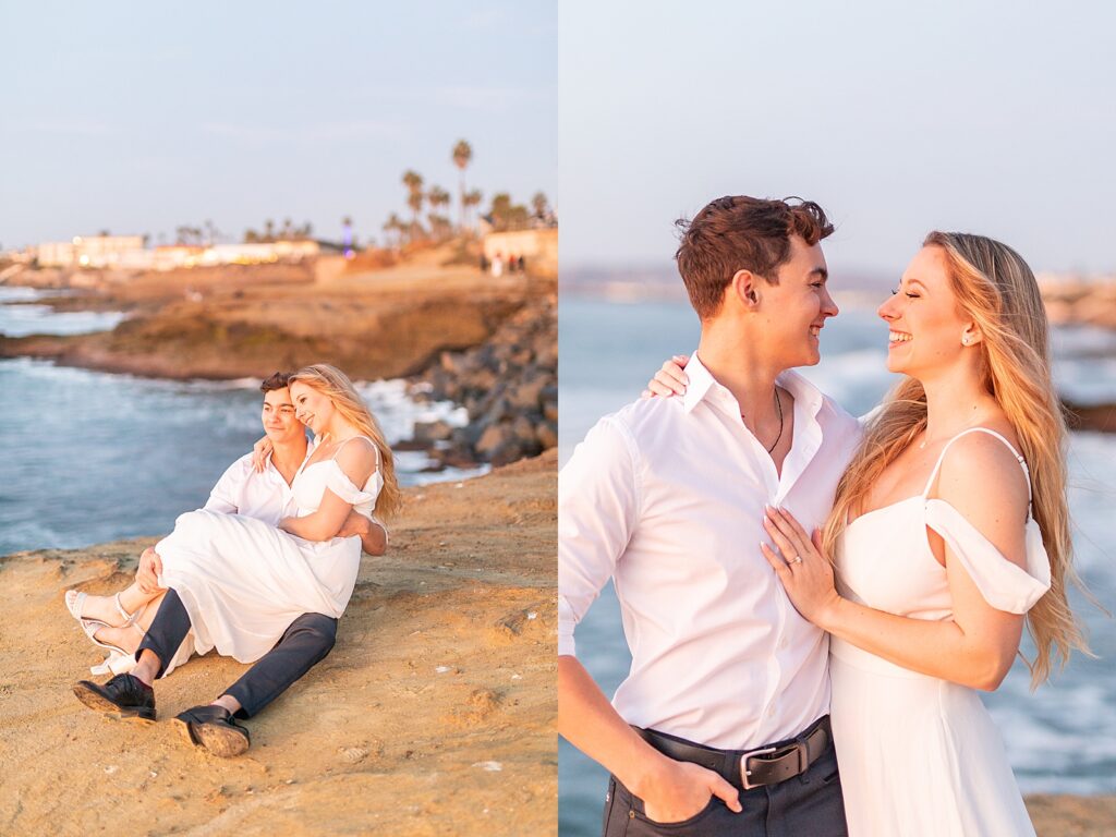 Bailey Moore & Aaron Boyd engagement photographs in Point Loma in San Diego.
