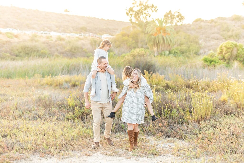 Family love in the brushes of Carlsbad, California captured by Sherr Weddings.