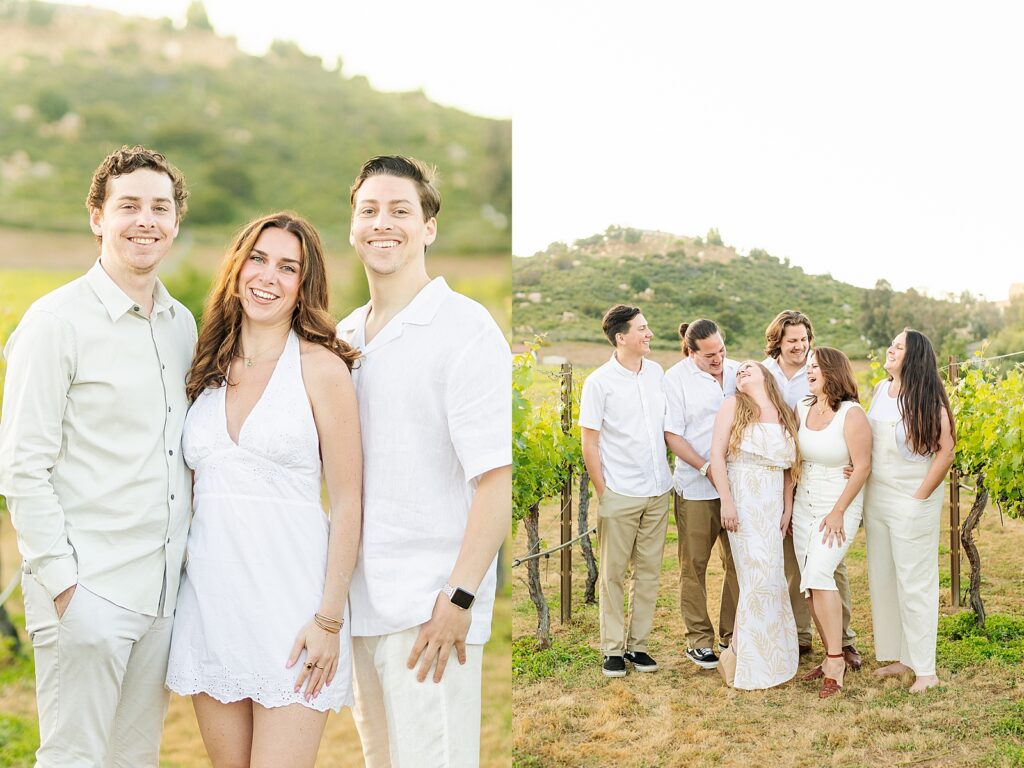 Siblings laughing together at private estate in Temecula, California.