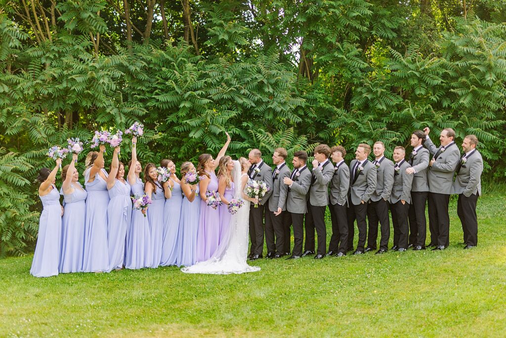 Kirsten Appel & Justyn Madick purple and blue summer wedding.