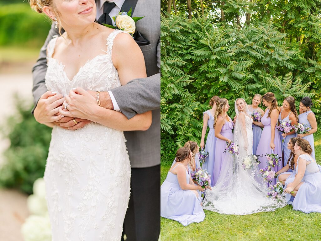 Groom and groomsmen in grey and black tuxedos in Darlington Pennsylvania.